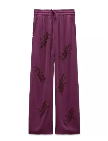 Pantaloni Zara, mov Mov