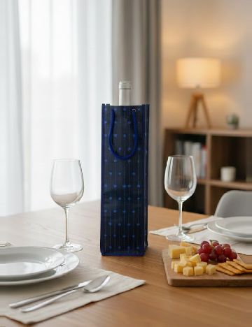 Punga cadou pentru sticla W&O Products, bleumarin