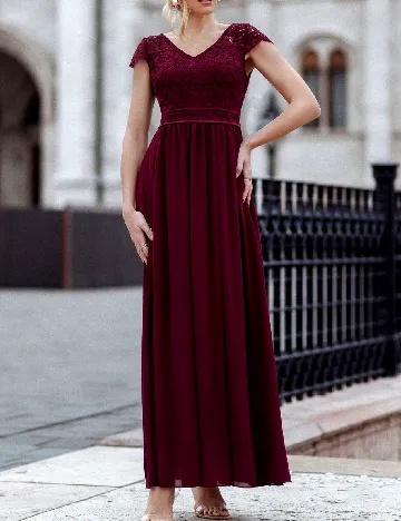 Rochie lunga Miusol, visiniu Rosu