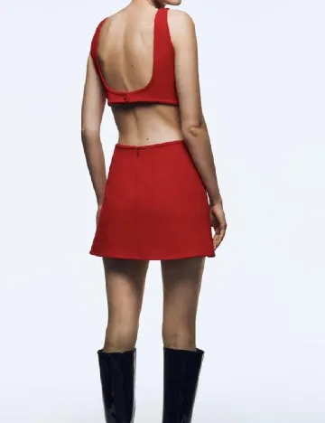 Rochie scurta Zara, rosu Roz