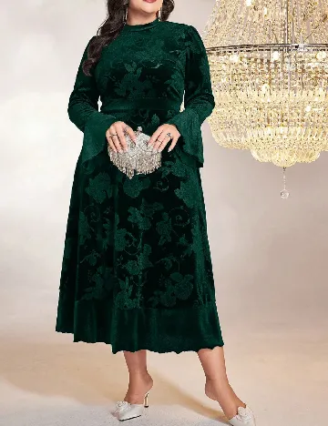 Rochie medie SHEIN CURVE, verde Verde