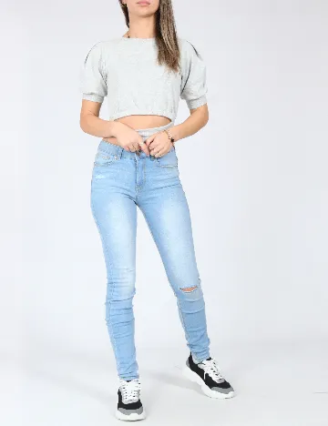 Top Bershka, gri Gri