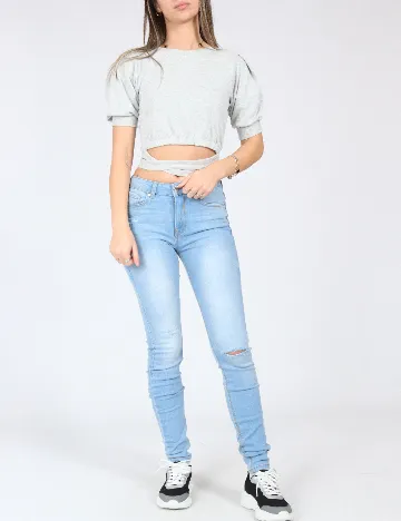 Top Bershka, gri Gri