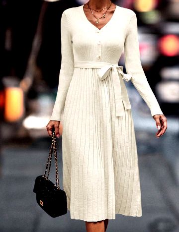 Rochie medie SHEIN, crem