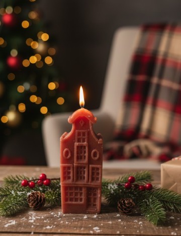 Lumanare decorativa, maro