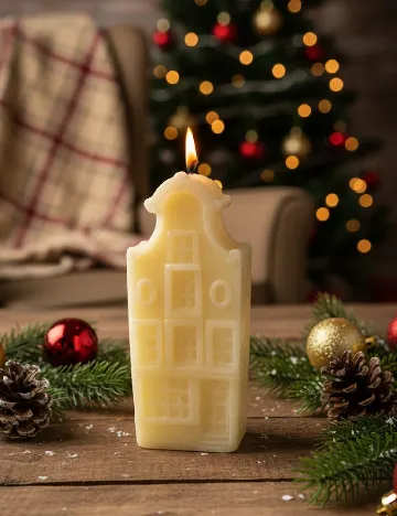 Lumanare decorativa, ecru Alb