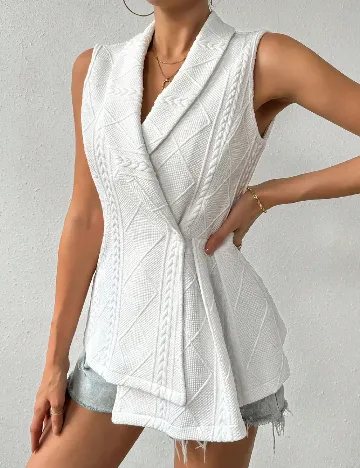 Vesta SHEIN, alb Alb