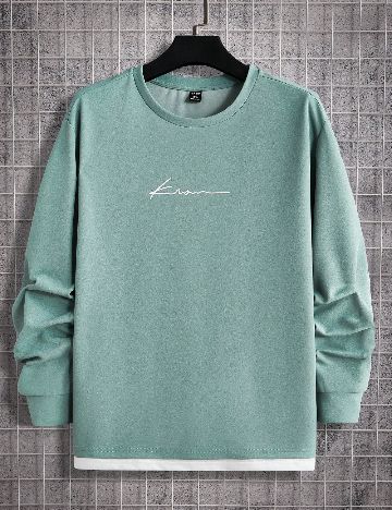 Bluza SHEIN Plus Size Men, turcoaz