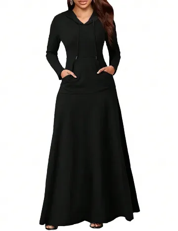 Rochie lunga SHEIN CURVE, negru Negru