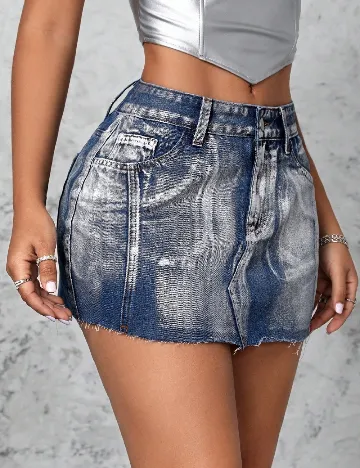 Fusta SHEIN, albastru Albastru