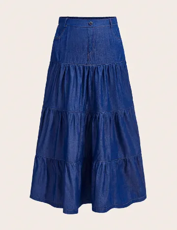 Fusta SHEIN CURVE, albastru Albastru