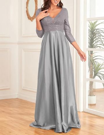 Rochie lunga XUIBOL, argintiu