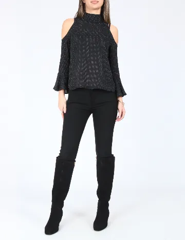 Bluza Bershka, negru Negru