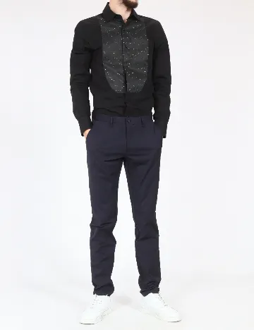 Pantaloni Zara, bleumarin Albastru