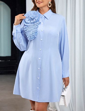 Rochie scurta SHEIN CURVE, bleu