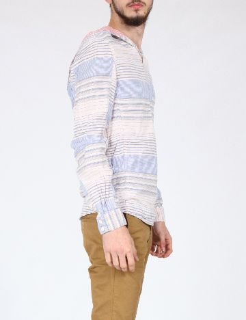 Bluza Zara, alb/albastru