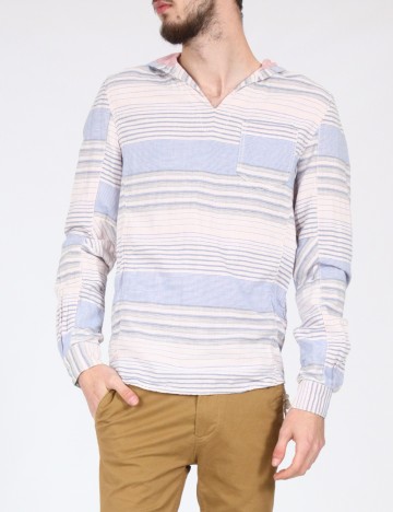 Bluza Zara, alb/albastru