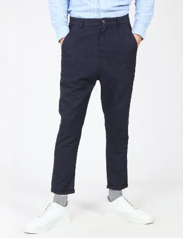 Pantaloni Zara, bleumarin Albastru