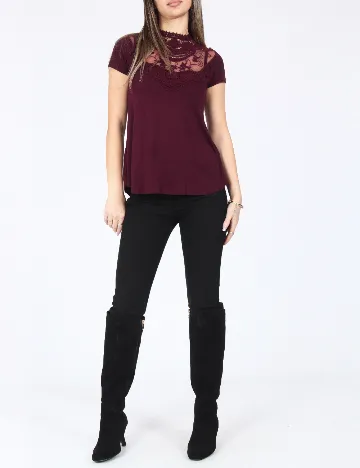 Bluza Bershka, pruna Rosu