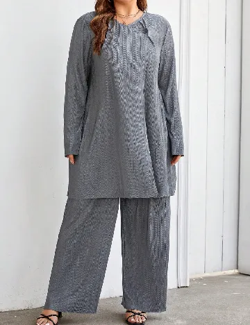 Compleu SHEIN CURVE, gri Gri