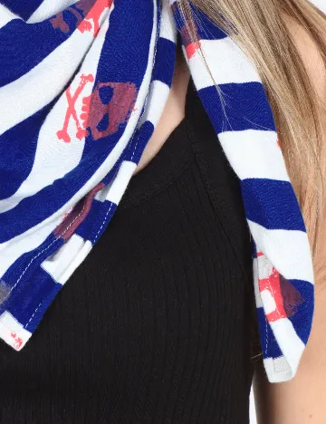 Esarfa Zara, albastru/alb Albastru