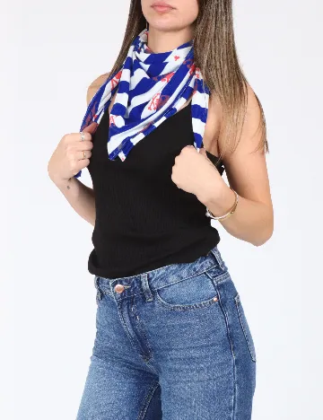 Esarfa Zara, albastru/alb Albastru