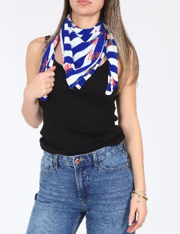 Esarfa Zara, albastru/alb Albastru