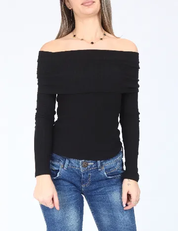 Bluza Bershka, negru Negru