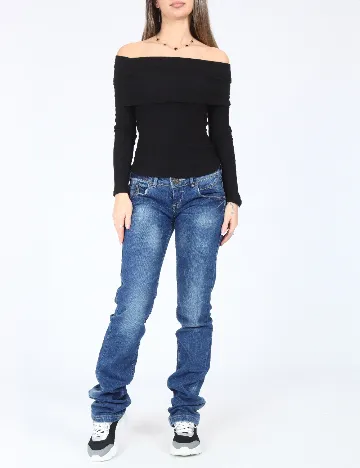 Bluza Bershka, negru Negru