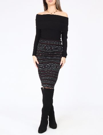 Fusta Bershka, negru