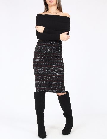 Fusta Bershka, negru