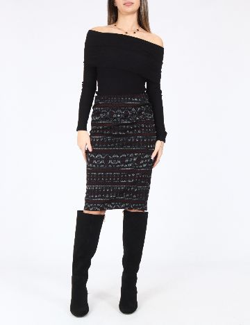 Fusta Bershka, negru