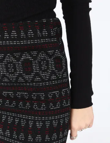 Fusta Bershka, negru Negru