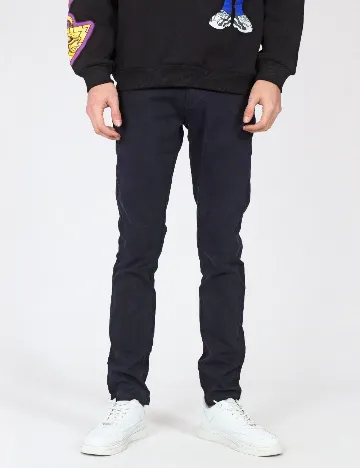 Pantaloni Zara, bleumarin Albastru