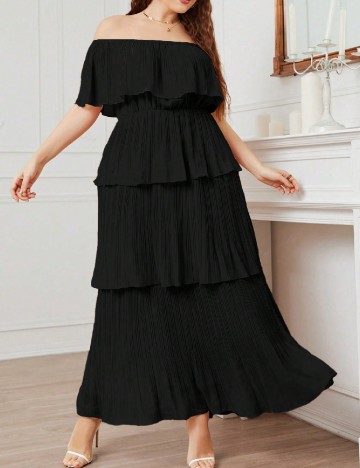 Rochie lunga SHEIN CURVE, negru