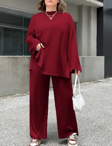 Compleu SHEIN CURVE, visiniu Rosu