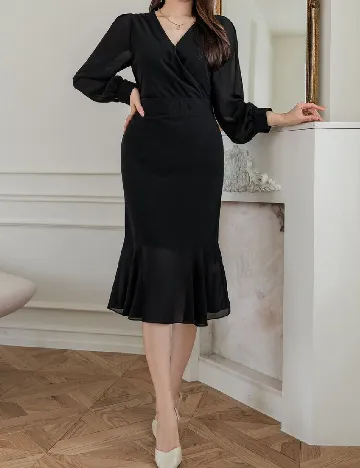 Rochie medie Dazy, negru Negru