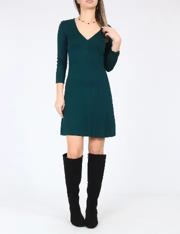 Rochie scurta Bershka, verde Verde