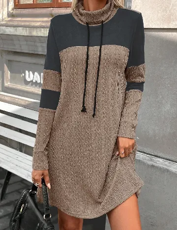 Rochie scurta SHEIN, maro Maro