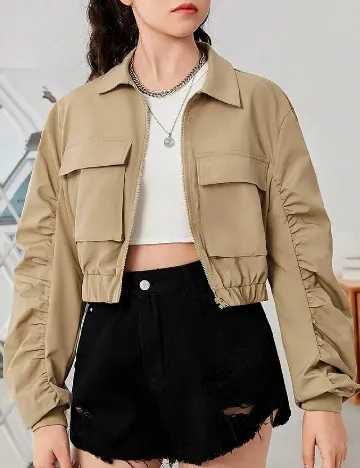 Jacheta SHEIN CURVE, crem Crem