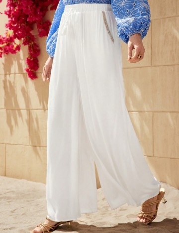 Pantaloni SHEIN, alb