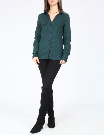 Camasa Bershka, verde