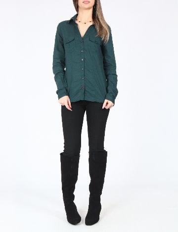 Camasa Bershka, verde