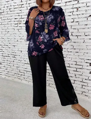 Compleu SHEIN CURVE, bleumarin inchis Albastru