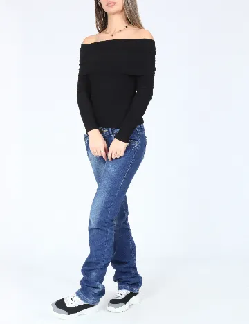 Blugi Bershka, albastru Albastru