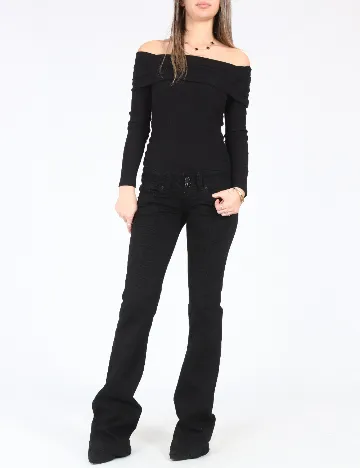 Blugi Bershka, negru Negru