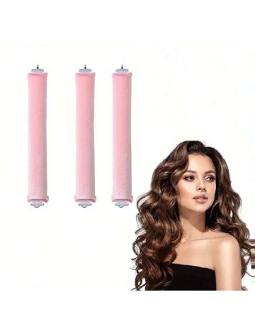 Set de ondulatoare fara caldura 3 bucati SHEIN, roz