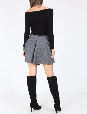Fusta Bershka, gri Gri