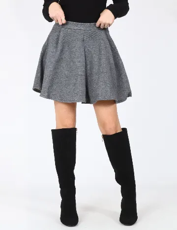 Fusta Bershka, gri Gri
