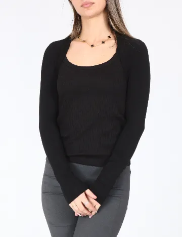 Bolero Bershka, negru Negru